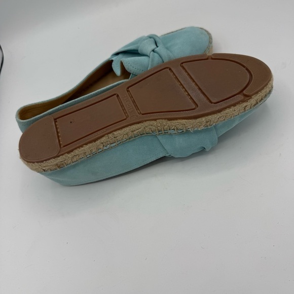 Talbots Izzy Knot Espadrilles Size 7.5 Shoes Aqua Suede Slip On Women’s - Picture 3 of 6
